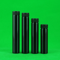 Flacons Pop Top en plastique Mylar de 90 Dram opaque noir avec sérigraphie pour récipients Pop Top à surface transparente