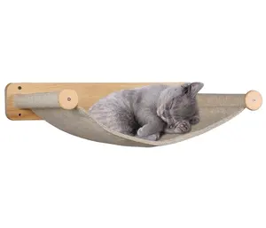 Hamacas para gatos montadas en la pared para gatos de interior estantes flotantes de madera para gatos y perchas para pared muebles para Camas de pared de gatito