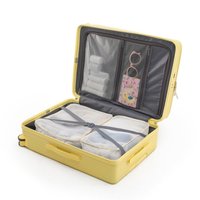 Compartiment à bagages multifonctionnel à ouverture frontale, interface de charge USB pour ordinateur, porte-gobelet, support pour téléphone portable
