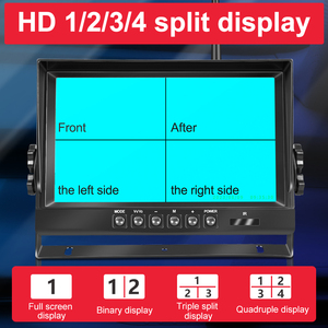 For Truck Trailer Parking <b>Reverse</b> Aid System 9 Inch Split Channels Monitor Dual Quad Screen With <b>Wireless</b> <b>Cameras</b> <b>Wireless</b>-9-X38 - Product Image 6