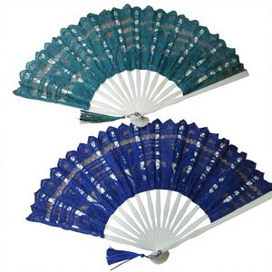 Abanicos Plegables de Bambú Hechos a Mano Ecológicos al por Mayor de 27 cm con Borla y Logotipo Personalizado para Recuerdo de Boda y Decoración - Product Image 2