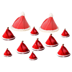 Moule à gâteau en silicone Darklight à 6 cavités en forme de chapeau de Noël, logo personnalisé, design créatif pour boulangerie, pâtisserie française, outils de cuisson - Product Image 6