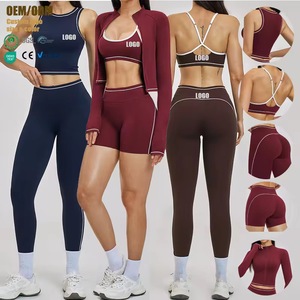 Conjunto de Yoga Personalizado de 5 Piezas, Ropa Deportiva para Gimnasio, Ropa Deportiva para Mujer, Tops de Yoga sin Mangas, Leggings de Yoga Ajustados para Mujer, Ropa Informal - Product Image 3