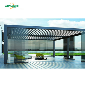 <span class=keywords><strong>Pergola</strong></span> à persiennes motorisée entièrement personnalisée avec poteaux renforcés et gouttières - Product Image 6