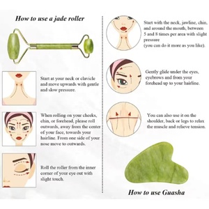 Offres Spéciales Gua Sha & Jade Roller Outils <span class=keywords><strong>pour</strong></span> le <span class=keywords><strong>visage</strong></span> Rouleau <span class=keywords><strong>pour</strong></span> le <span class=keywords><strong>visage</strong></span> et Gua Sha Set <span class=keywords><strong>pour</strong></span> réduire les poches et les rougeurs Routine de soins de la peau - Product Image 4