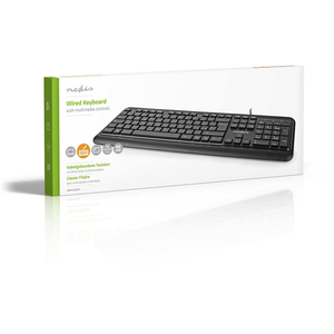 Nedis USB Multimedia <b>Keyboard</b> Italian Layout Full Size With Numeric Keypad - Product Image 2