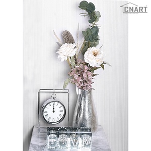 Đồng Hồ Để Bàn Và Bàn Kim Loại Độc Đáo, Đồng Hồ Trang Trí Số La Mã Kèm Khung - Product Image 3