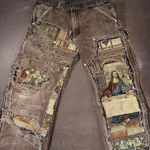 El fabricante de ropa vaquera ofrece <span class=keywords><strong>vaqueros</strong></span> de <span class=keywords><strong>hombre</strong></span> vintage bordados a medida de alta calidad al por mayor a la última moda - Product Image 2