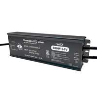 Venta caliente ETL DALI2 Aprobado Venta caliente PF> 0,98 DALI-2 y Push Dimmable 24V 300W Controlador LED de voltaje constante
