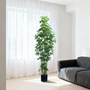 Árbol Bonsái Artificial <span class=keywords><strong>de</strong></span> <span class=keywords><strong>Schefflera</strong></span>, Plástico Ecológico Resistente a los Rayos UV, 120cm-180cm, Decoración para el Hogar y el Jardín - Product Image 3