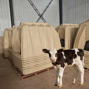 Enclos d'élevage de veaux en plein air, nichoirs en plastique pour veaux, boxes, enclos de regroupement, abri en acier pour veaux, équipement d'élevage pour ferme - Product Image 1