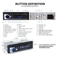 Autoradio MP3 1Din avec lecteur de carte SD, autoradio JSD 520, stéréo de voiture, entrée auxiliaire FM, récepteur SD, vente flash
