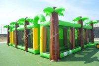 Team Building Tropical Jeux Gonflables Labyrinthe Sport de Plein Air Grande Arène Gonflable Labyrinthe à Vendre