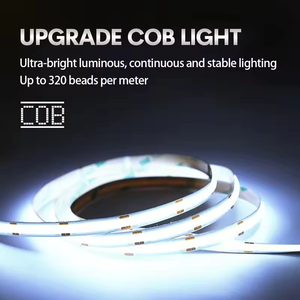 Tira de LED de alta densidad, lámpara de diodo emisor de luz de CC 12V 24V, 320 diodos emisores de luz, tira de LED COB flexible. - Product Image 3