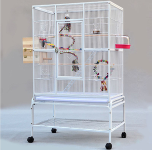 Cages de transport et d'élevage pour oiseaux de compagnie, grande taille, en métal noir thermolaqué, en forme de cœur, avec grande cage en fil métallique, fourniture d'usine - Product Image 3