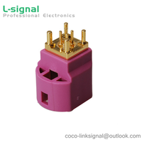 Connettore Fakra H Violet/4003 HSD Femmina per Montaggio su PCB a 4 Pin per Autoradio