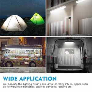 Bande lumineuse LED 12V 72 LED pour intérieur de voiture, fourgonnette, bus, caravane, avec interrupteur marche/arrêt, lampe de coffre de voiture, éclairage LED pour compartiment à bagages - Product Image 2