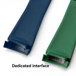 Bracelet de montre en caoutchouc OEM 20 mm à extrémités courbes pour GMT <span class=keywords><strong>Daytona</strong></span>, bracelet de remplacement en silicone anti-transpiration avec boucle métallique - Product Image 3