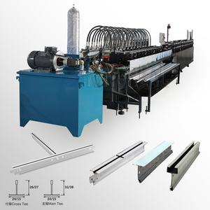 Ligne de production de profilés en T pour plafonds en acier galvanisé, machine de formage à froid pour profilés principaux et croisillons de plafonds suspendus pour appartements - Product Image 2