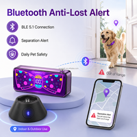 Dispositivo de Rastreo para Mascotas PT100 4G LTE con GPS, BDS, WiFi, LBS, Posicionamiento, Recuerdo por Voz, Luz de Seguridad LED y Protección IPX7