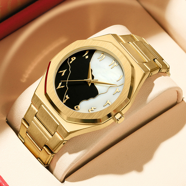 Luxury Stainless Steel Watch with Japan Quartz Movt High Quality Waterproof Wrist Watch Wholesale Arabic Numbers Watch for Men