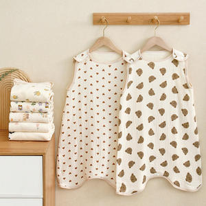 Sac de couchage durable et de qualité pour nouveau-né, 4 couches de mousseline de coton, sans manches, pour bébé, vente <span class=keywords><strong>chaude</strong></span>, personnalisation du logo - Product Image 3