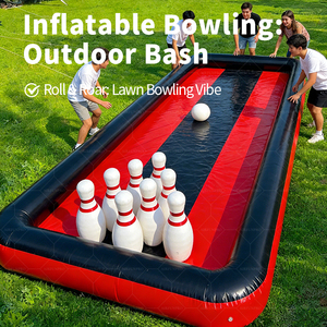 Jeu géant de bowling gonflable pour équipes sportives, pour enfants et adultes, AirFunPro, location pour fêtes, usage commercial - Product Image 4