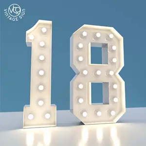 Metallo personalizzato illumina la lettera 18 lettere giganti per la visualizzazione