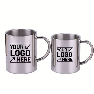 Taza de Café de Metal Aislada, Resistente, Libre de BPA, con Logotipo Personalizado, para Camping, 220ml 300ml, Tazas de Acero Inoxidable de Doble Pared con Asa - Product Image 1