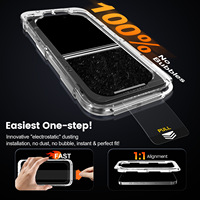 Protection d'écran en verre trempé anti-choc de qualité 9H 2.5D à couverture complète, kit d'installation pour 1817 16 15 14 13 12 11Pro