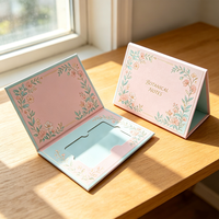 Porta Tarjetas de Regalo Magnético de Papel Reciclado Recubierto Personalizado y Carpeta para Tarjetas de Membresía VIP con Impresión UV y Cinta