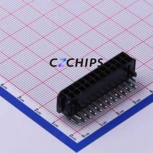 M3025R-2x12P Wire-to-Board Pin Header Bent Lead Through Hole,P=3mm Connector 2x12P 3mm Right Angle Insert 24P - Product Image 1