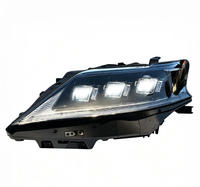 Phare avant de voiture à 3 lentilles LED complètes L&R avec DRL séquentiel et boîtier noir, pièce de rechange pour Lexus RX350 2012-2015