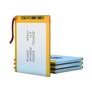 Высокотемпературный литий-полимерный аккумулятор ZonYou 505060, 2000 мАч, 3,7 В, с ресурсом 500 циклов для перчаток с подогревом - Product Image 5