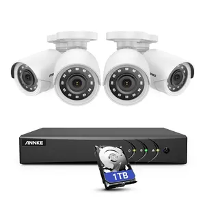 E200 1080P CCTV Surveillance Camera System 100 ft Night Vision HD Waterproof TVI Bullet Security Cameras 5-in-1 8CH DVR System