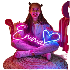 GENDAGAN Enseigne Néon LED Personnalisable Grandes Lumières Néons Personnalisées pour Mariage Fête d'<span class=keywords><strong>Anniversaire</strong></span> Enfants Chambre <span class=keywords><strong>Boutique</strong></span> Nom Entreprise - Product Image 1