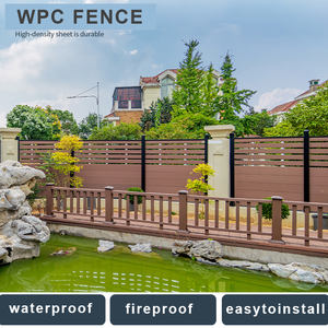 Panneaux de clôture extérieurs en composite plastique WPC écologiques 2026 avec cadre en bois et aluminium pour cour et jardin, offrant une protection de l'intimité - Product Image 1