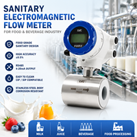 Medidor de Flujo Electromagnético DN40 con Revestimiento de PTFE, Precisión del 0.5%, Medidor de Flujo Magnético Digital RS485 Modbus para Agua Química, IP65, OEM