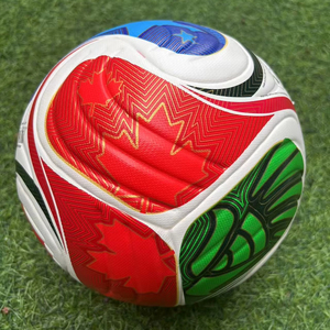 Pallone da <span class=keywords><strong>calcio</strong></span> professionale 2026 mondo <span class=keywords><strong>calcio</strong></span> addensato in PU di dimensioni termiche 3-4-5 Logo OEM personalizzato per l'allenamento di gara - Product Image 1
