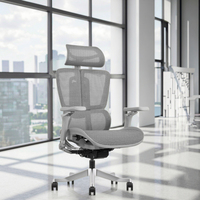 Chaise de bureau en maille de qualité supérieure avec roulettes, chaise de réunion d'équipe, chaise de conférence moderne, ergonomique, pivotante et réglable en aluminium
