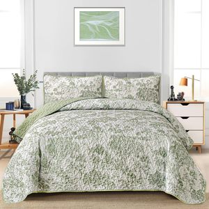 Quilt Set <strong>King</strong> 3 Pieces Printed <strong>Bedspread</strong> Bedding Set Soft Lightweight Microfiber Coverlet Set for All Season - Product Image 2