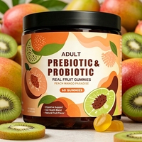 Complément alimentaire probiotique en gommes, 1 milliard d'UFC par portion, favorise l'équilibre digestif et la santé immunitaire, fibres alimentaires