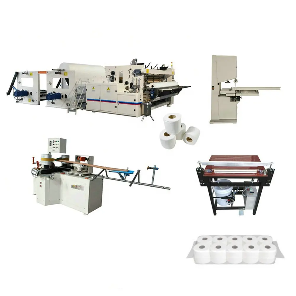 Rollo de toalla de cocina semiautomático, máquina de producción de embalaje de corte, tamaño estándar, papel higiénico/JRT