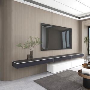 Panneau mural intérieur étanche en PVC, nouveau, fabrication d'usine, facile à installer, <span class=keywords><strong>grain</strong></span> de bois, panneau mural solide pour décoration murale d'intérieur - Product Image 2