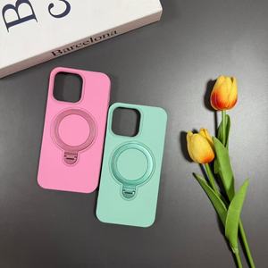 Étui de téléphone BAILI Factory, populaire, en silicone liquide de couleur unie, avec anneau magnétique, support magnétique, <span class=keywords><strong>feutre</strong></span> intérieur, antichoc, pour iPhone/Android - Product Image 6