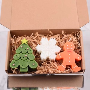 Custom Christmas <b>Gift</b> Box-Shaped Three-Piece Soy Wax Aromatherapy <b>Candle</b> <b>Set</b> for Home and Hotel Decor - Product Image 1