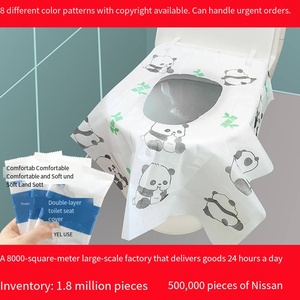 Housses de siège de toilette jetables Non-Woven Waterproof Portable for Travel Home Use Hygiene Paper Pad - Product Image 4