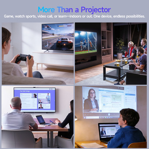 Mini-projecteur compact 720P HY300F 300 ANSI avec décodage 8K, Android 14, WiFi 6, BT5.4, portable, pour la maison, intégré - Product Image 2