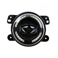 Luz Antiniebla LED de 4 Pulgadas y 30W con Anillo Halo DRL, Impermeable IP68, para Jeep Wrangler JK JL, Conducción Todoterreno
