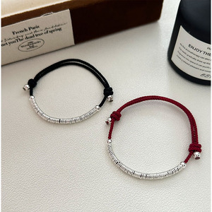 S925 Sterling Silver <b>Bracelet</b> Red String Lucky Charm Couple Jewelry Everyday Wear - Product Image 2